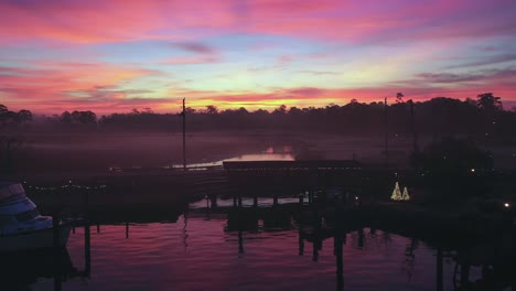 early morning sunrise at point clear, alabama