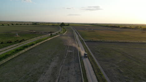 granja de bisontes en europa vista desde el aire
