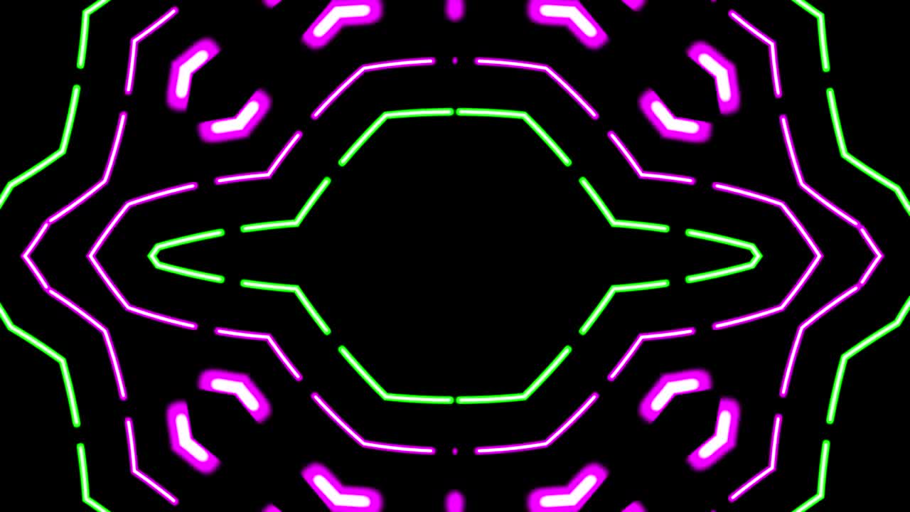 fondo de movimiento de bucle de vj de efectos de neón de caleidoscopio