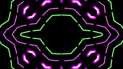 fondo de movimiento de bucle de vj de efectos de neón de caleidoscopio