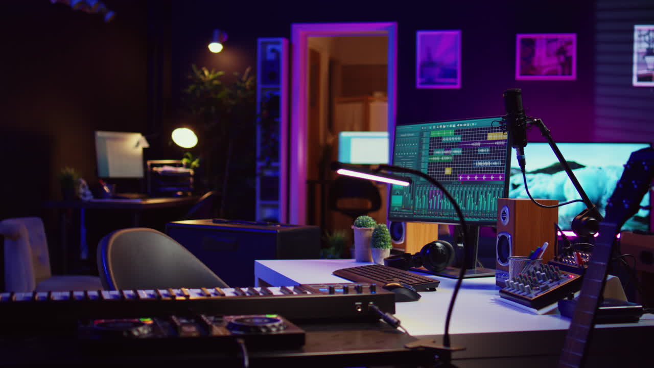 espacio creativo utilizado para grabar canciones y melodías con el software daw