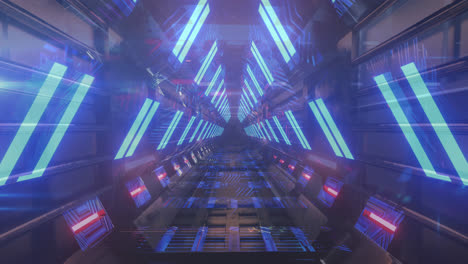 animación de pantallas a través de un túnel digital