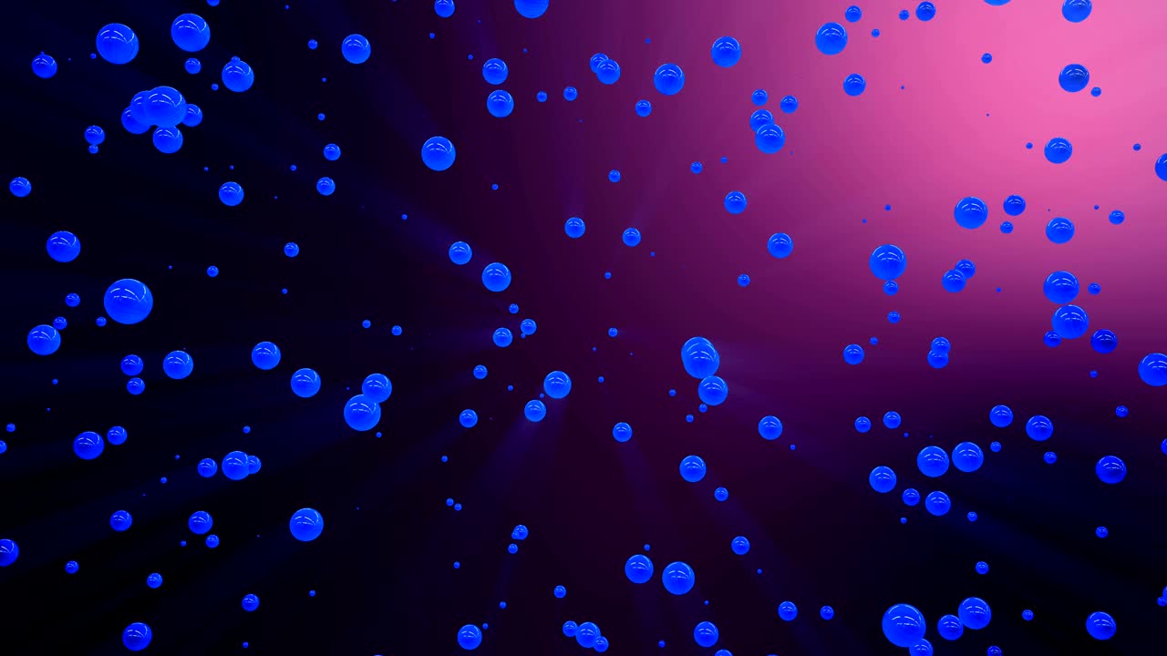 공기가 없는 공간에서 공의 3d 추상 애니메이션