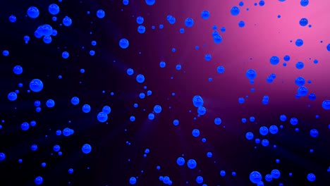 animación abstracta en 3d de bolas en un espacio sin aire