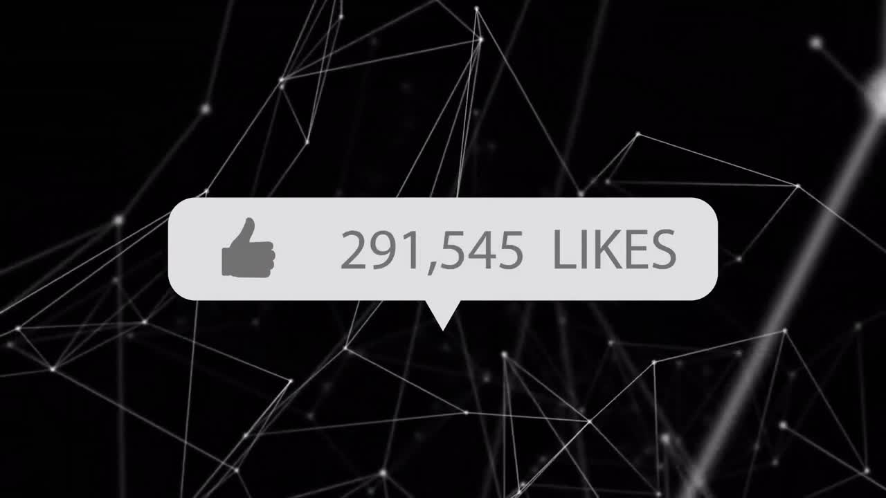 Animation of number of likes over network of connections