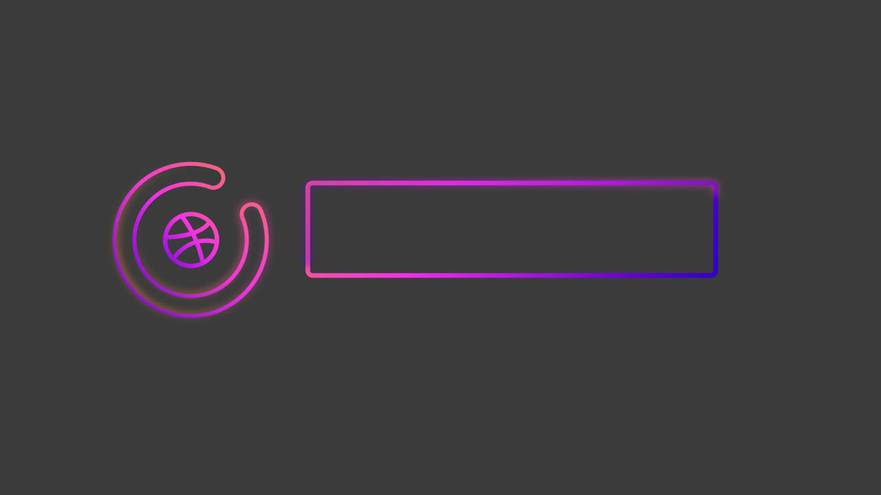 Dribble Neon Design Icon