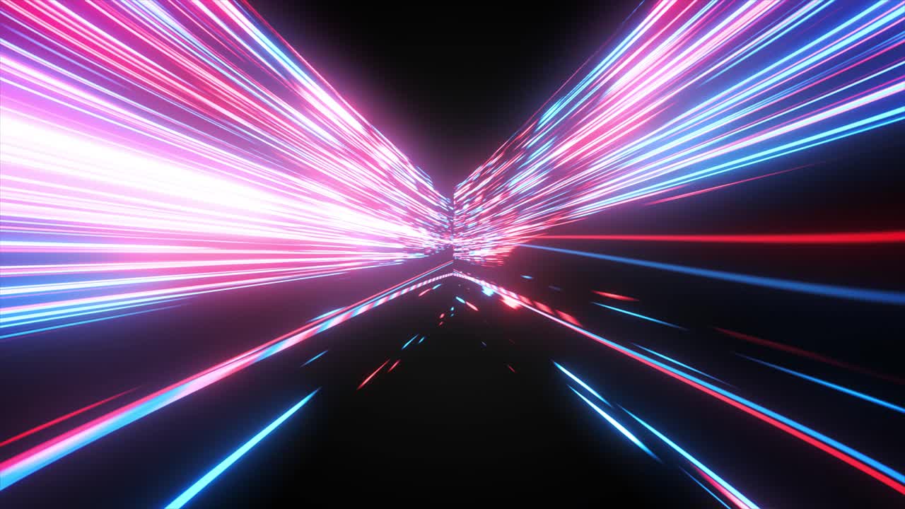 una animación digital de una colorida puerta estelar brillante en el espacio