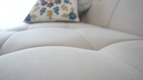 beige sofa detail
