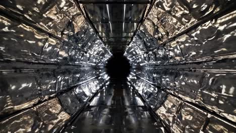 abstract tunnel perspective with reflections