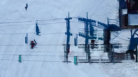 cenital shot of the lifts on cerro catedral, latin america's largest ski resort