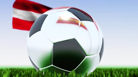 looping soccer ball spain vs. austria