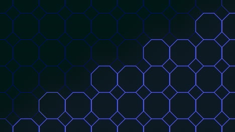 hexagonal grid with blue lines black and blue geometric pattern