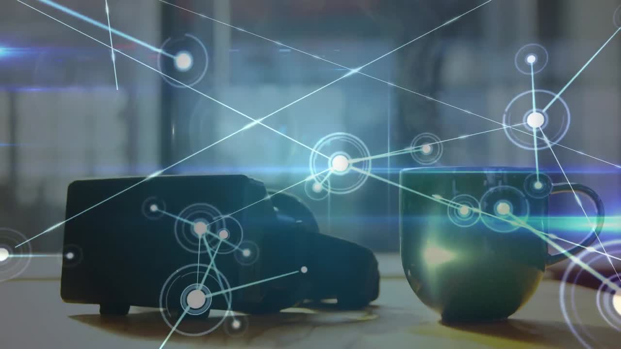 red a través de la interfaz de realidad virtual.