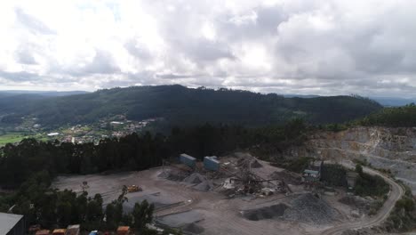 cantera para la minería vista aérea