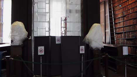 Interior-view-of-The-Old-Library-of-Dublin-Trinity-College-under-maintenance