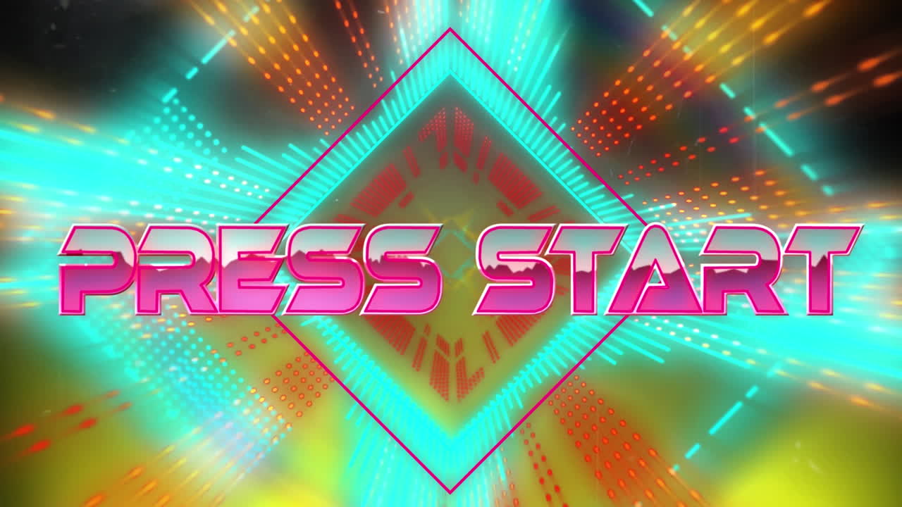 디지털 반 ⁇ 이는 추상 공간에서 프레스 시작의 애니메이션