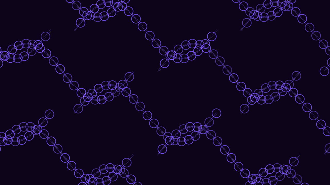 Repeat futuristic waves pattern with rainbow rings on black gradient