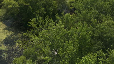 aerial reveal of fairyland scenery