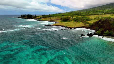 Aerial-Drone-Footage-of-Hamoa-Beach:-Maui’s-Coastal-Wonder