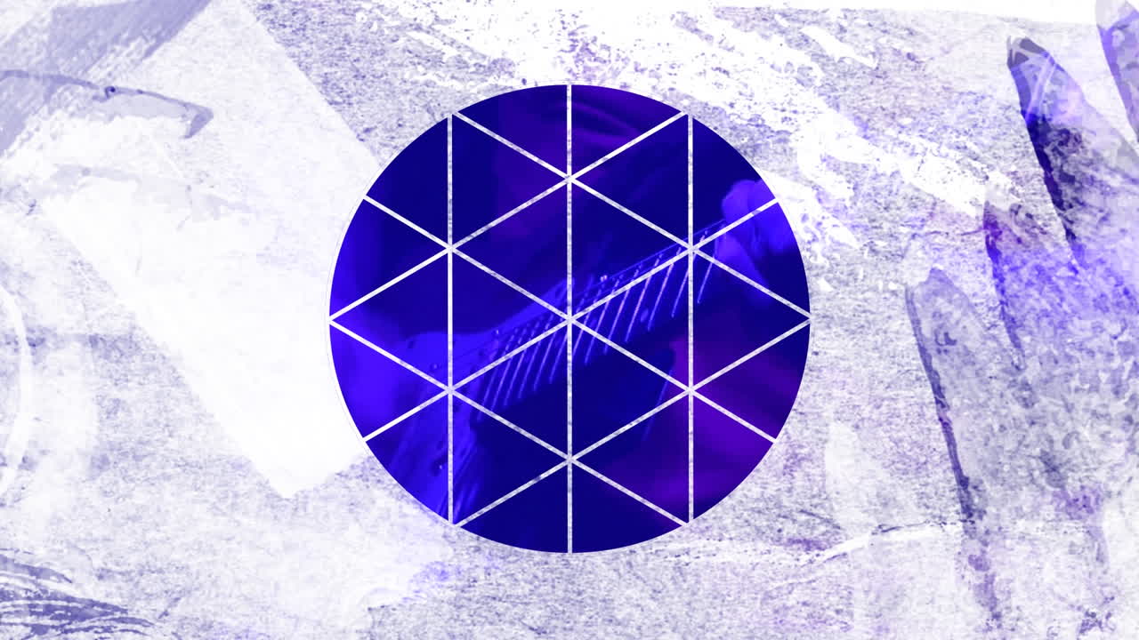 diseño de forma de círculo geométrico contra un fondo gris texturizado