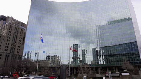 exterior government building day with reflection in the fall or spring