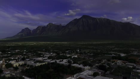 small town in northeastern mexico with a mountain backdrop on a warm day 4k 60fps