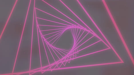 animation of neon glowing tunnel over black background