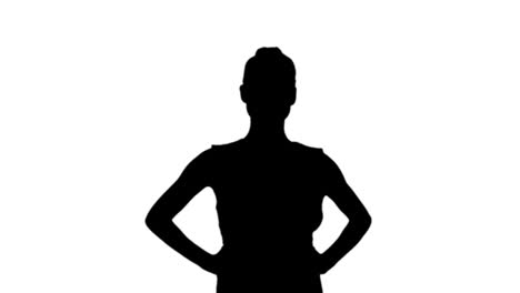 woman showing thumbs up in black silhouette