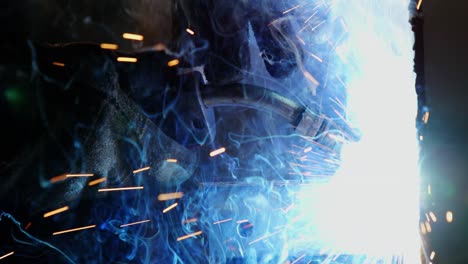 Welder-welding-a-metal