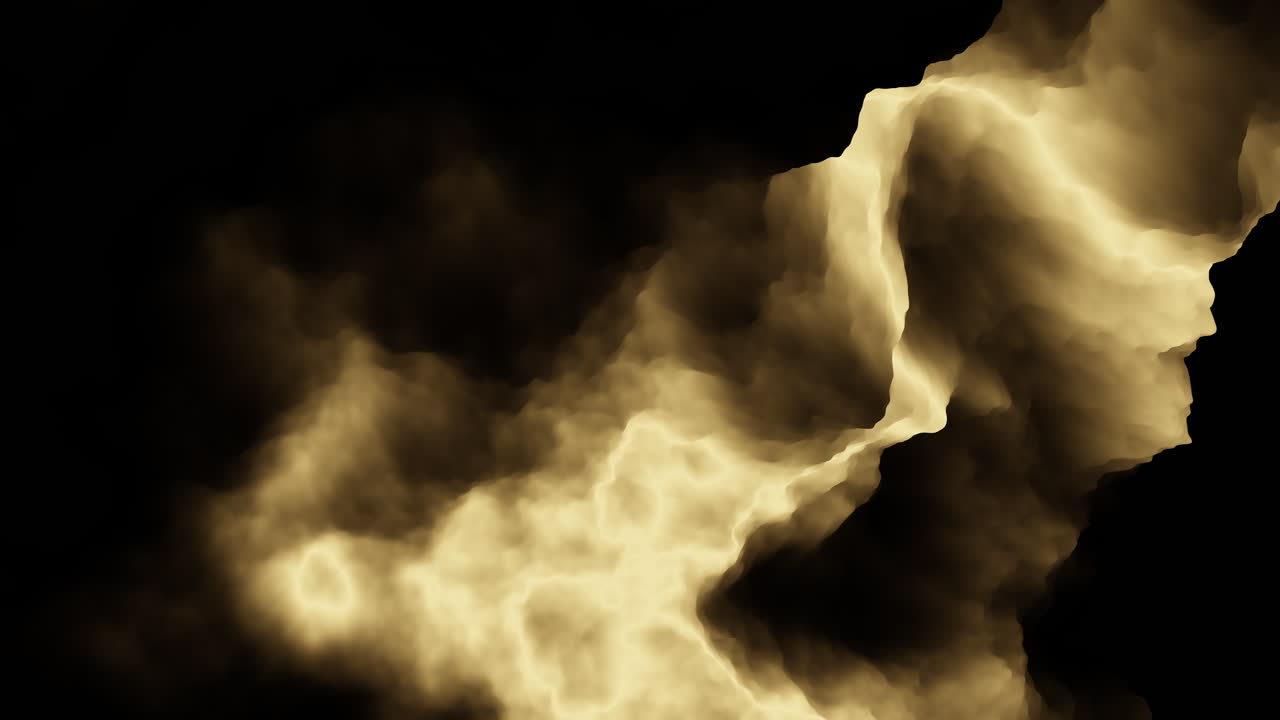 A captivating black and gold abstract design featuring swirling gold shapes on a dark background, creating a dynamic and energetic visual pattern