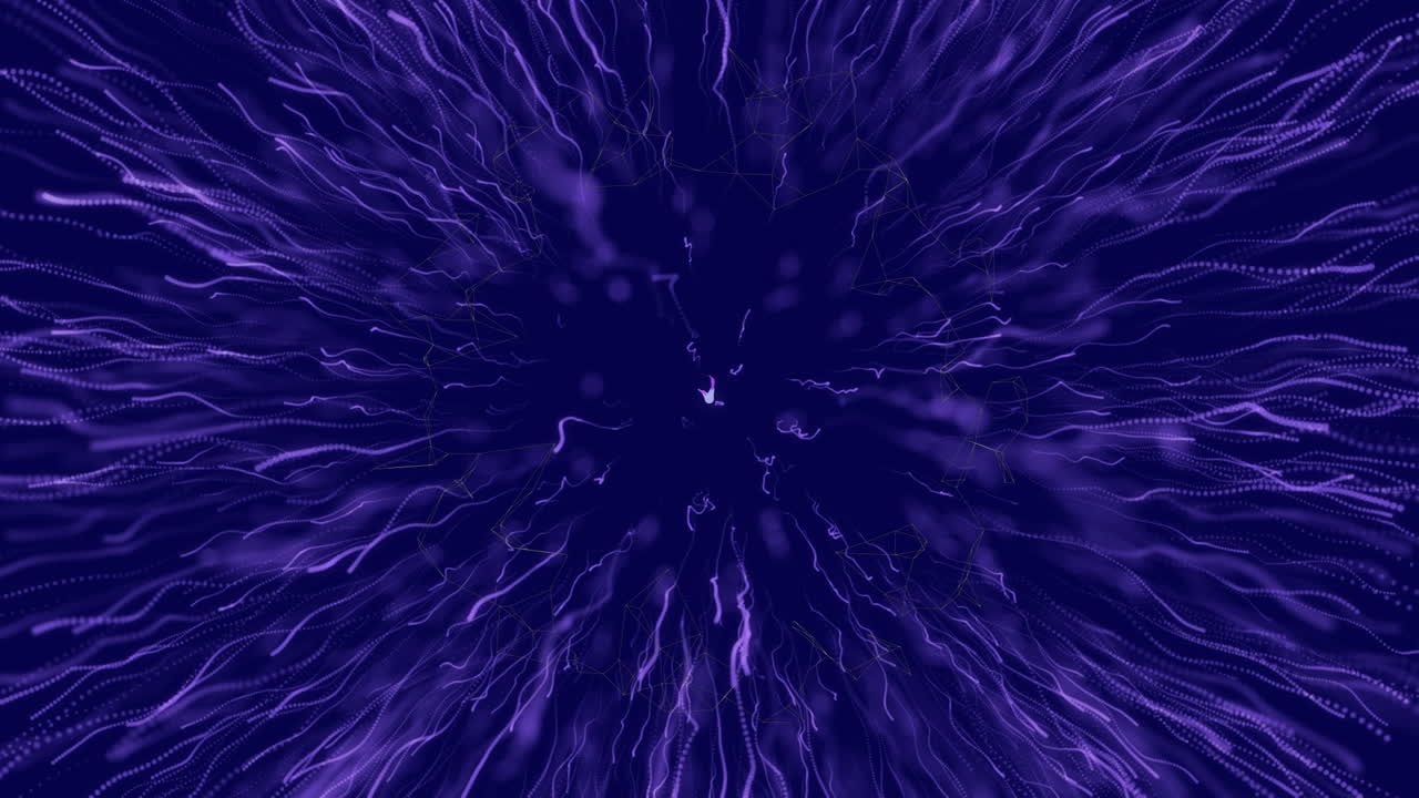 Animation of purple firework on dark blue background
