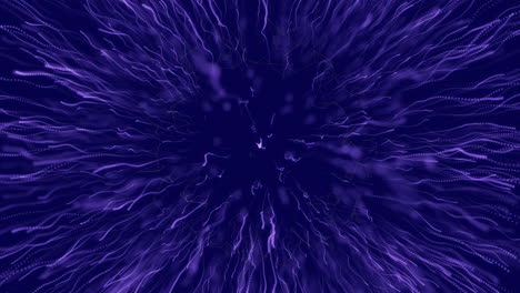 animación de fuegos artificiales púrpura sobre un fondo azul oscuro