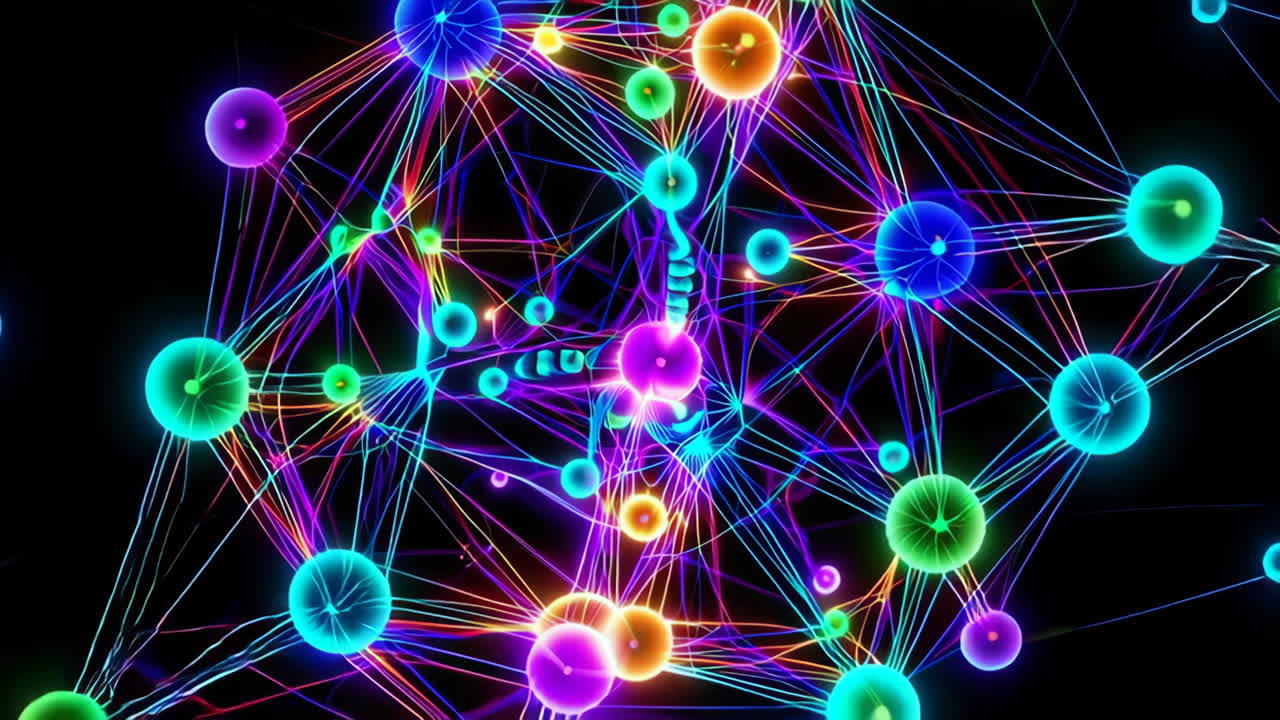 Colorful Abstract Network Visualization