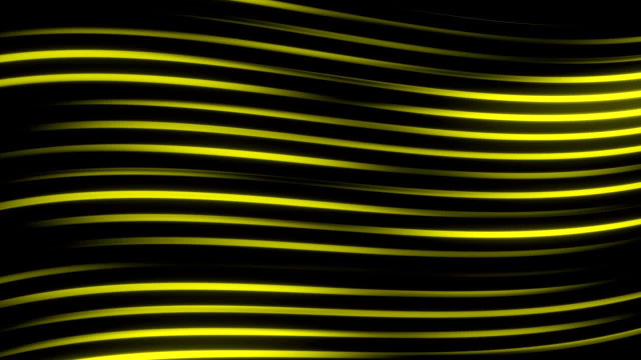 fondo de ondas de neón amarillo abstracto con bucle