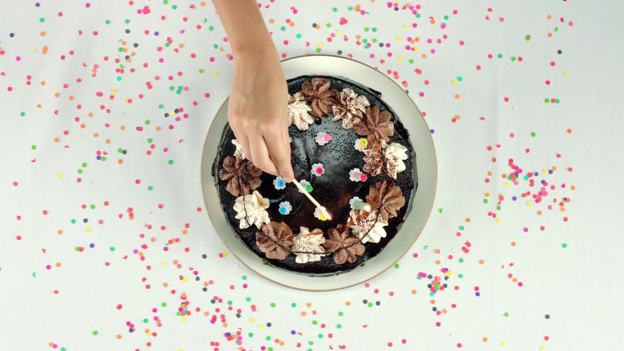 pastel de cumpleaños con 10 velas