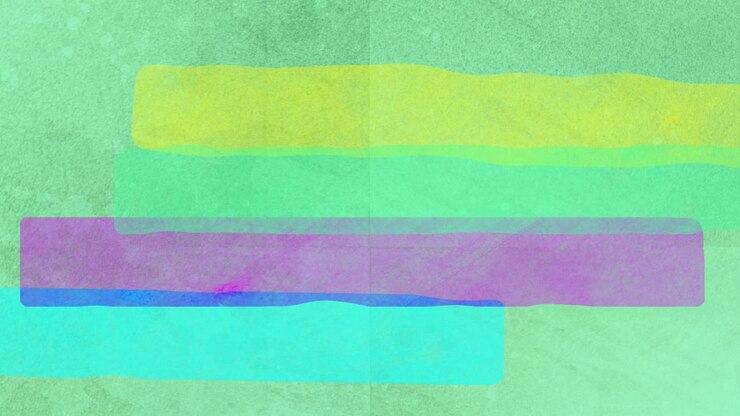 Animation of pastel coloured stripes, on surf green background