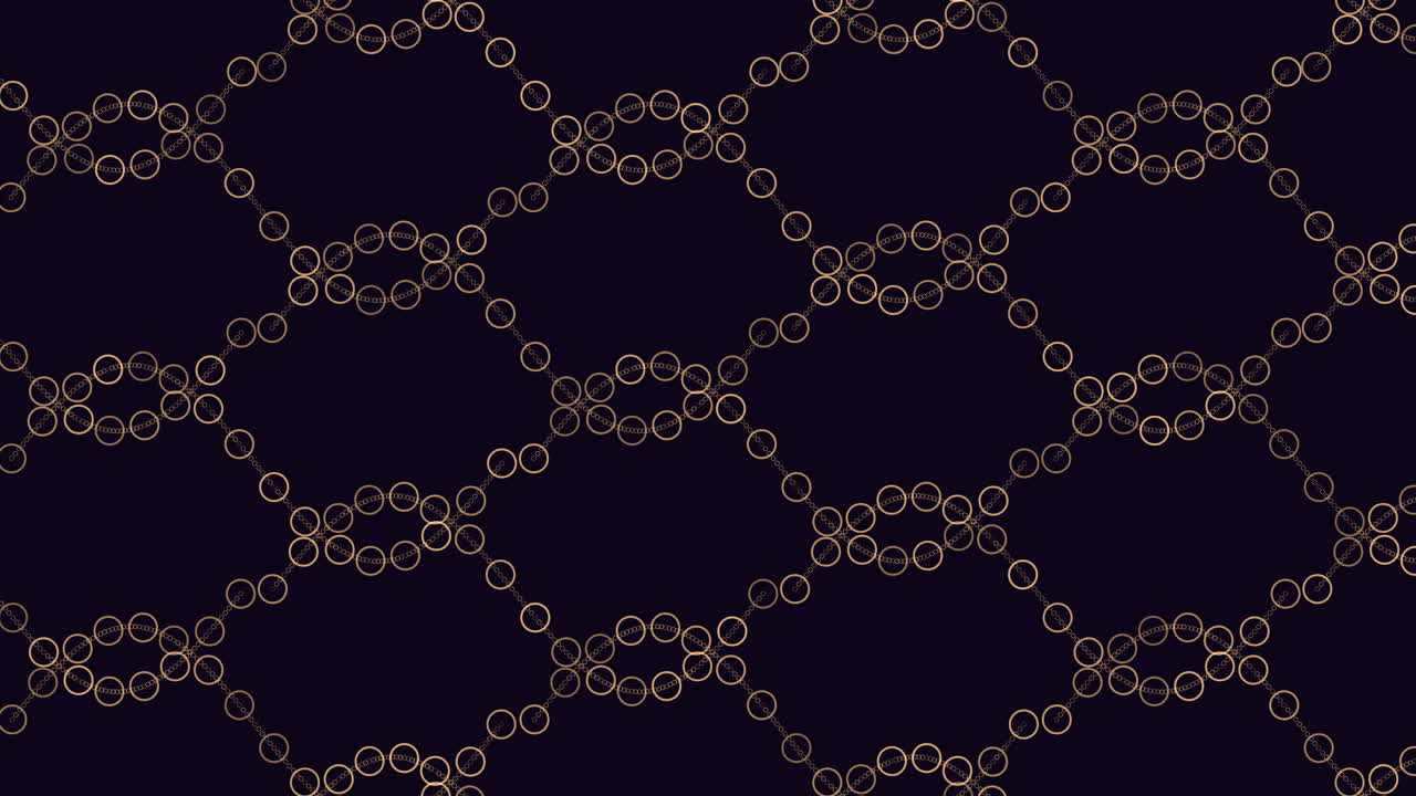 patrón de círculos conectados en fondo negro