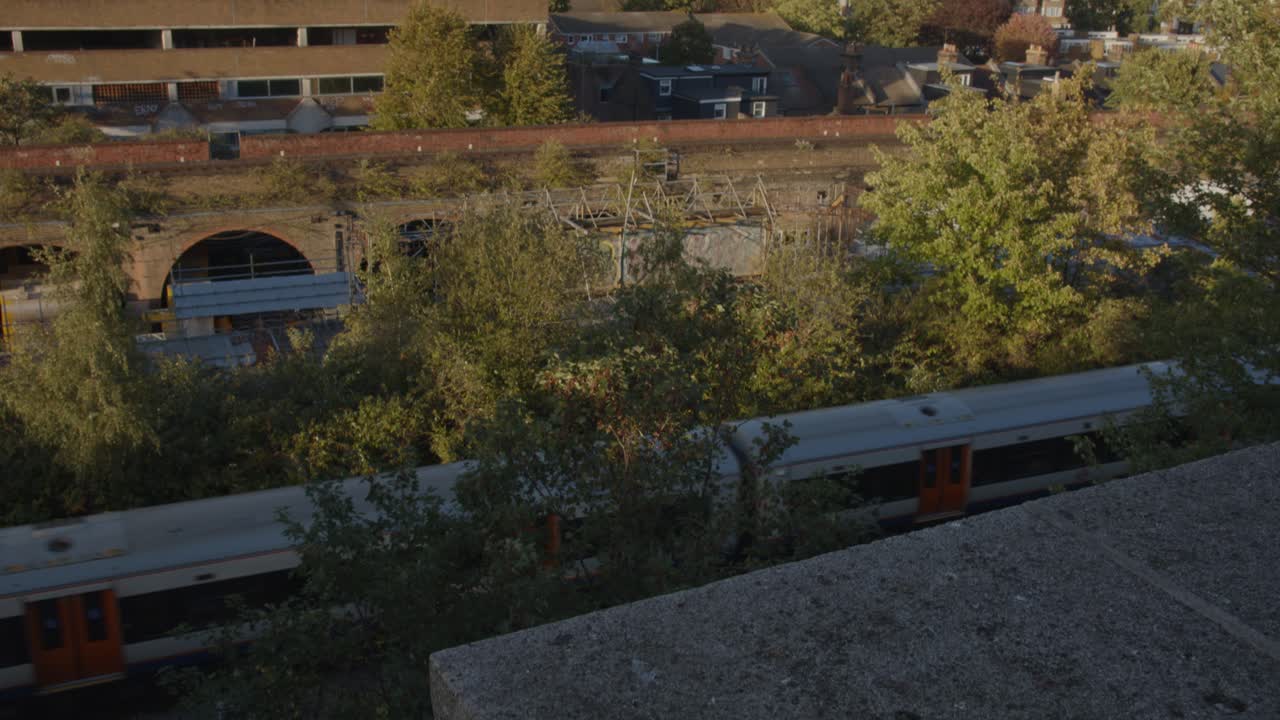 런던의 아파트 블록과 오피스 빌딩의 풍경, 런던 남쪽의 페컴 시의 스카이 라인, 영국 4