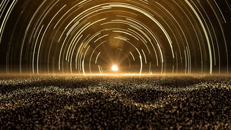 golden star particle light award party stage loop background gold star background in loop stage for
