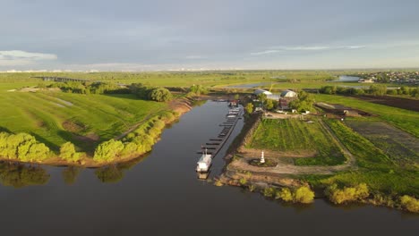 aerial view of the river and landscape
