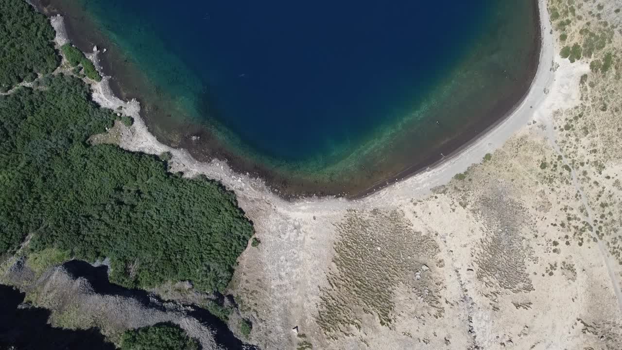 Volcano batea Mahuida in Argentina's border with Chile