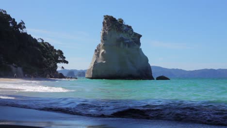 A-wonderful-view-of-the-ocean-from-Cathedral-cove-in-New-Zealand