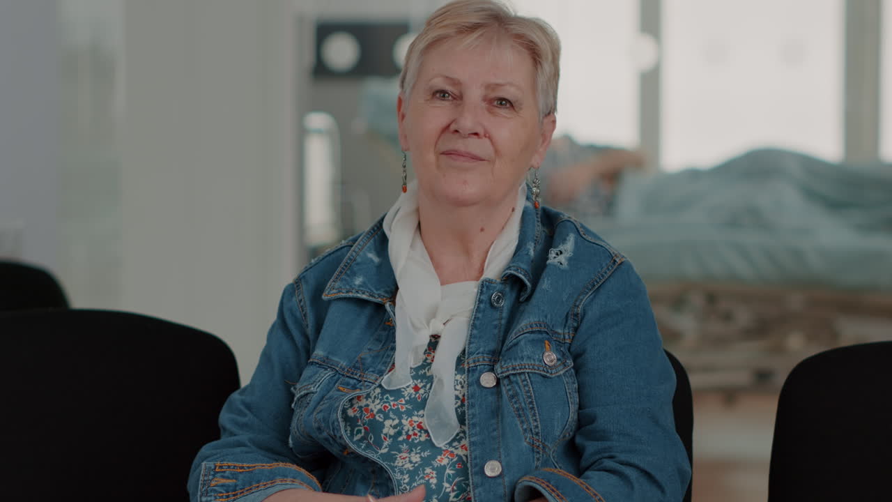 Portrait of senior patient preparing for medical appointment