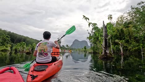 aventura de remo en las serenas vías fluviales de krabi