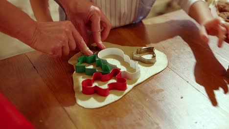 children baking christmas cookies