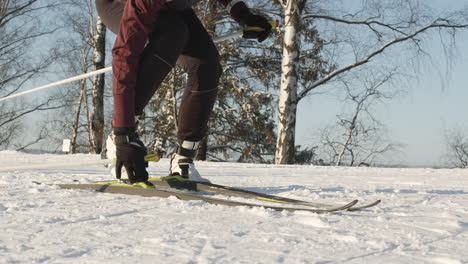 cross-country skier in action