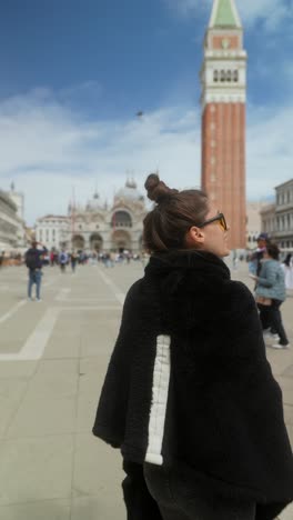 woman in venice square