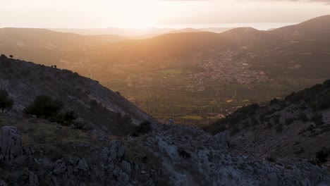 sunset view from mountaintop