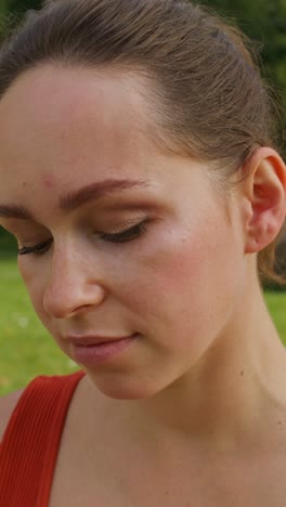 woman portrait in a park