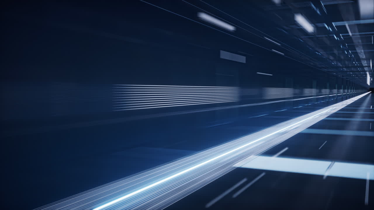 디지털 사이버 스페이스, sf 컨셉 터널, 3d 렌더링